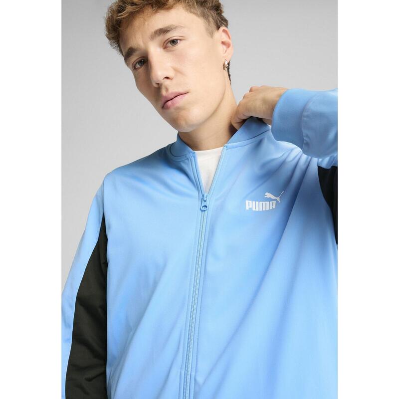 Męski dres inspirowany koszykówką z poliestru PUMA Team Light Blue