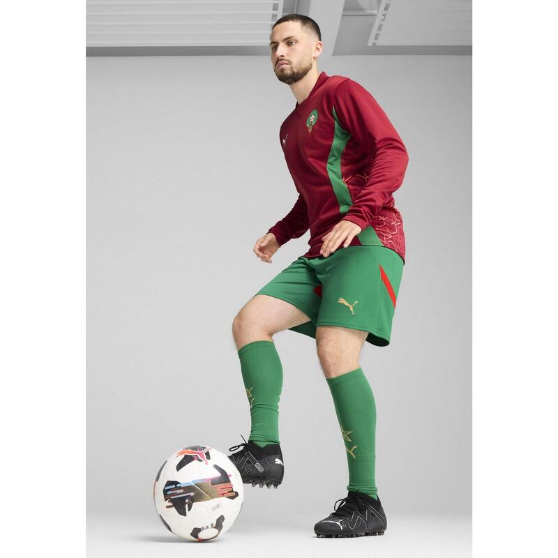 Morocco Pre–match Long Sleeves Top Men PUMA Intense Red Archive Green