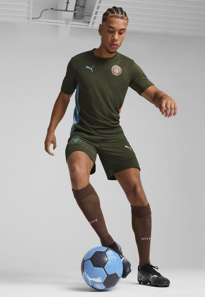 Męska koszulka treningowa Manchester City PUMA Myrtle Bold Blue Green