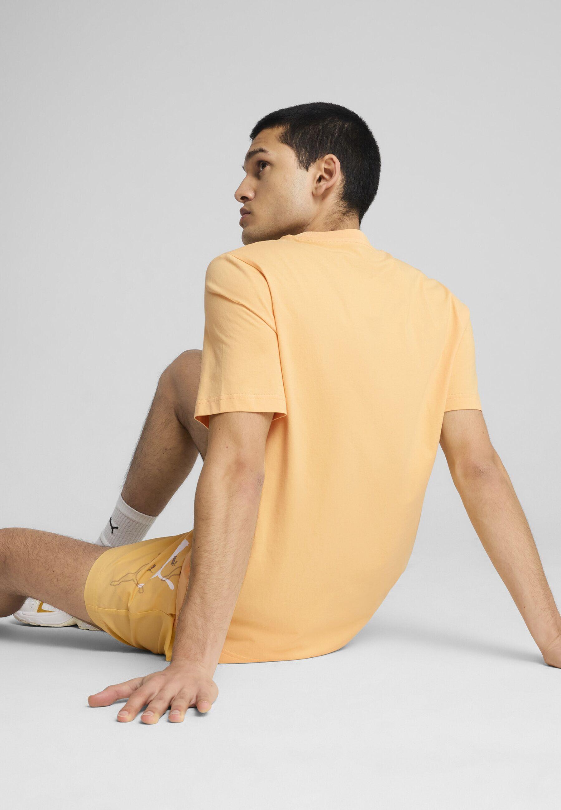 T-shirt Essentials con logo piccolo N. 1 da uomo PUMA Almost Apricot Orange 7/7