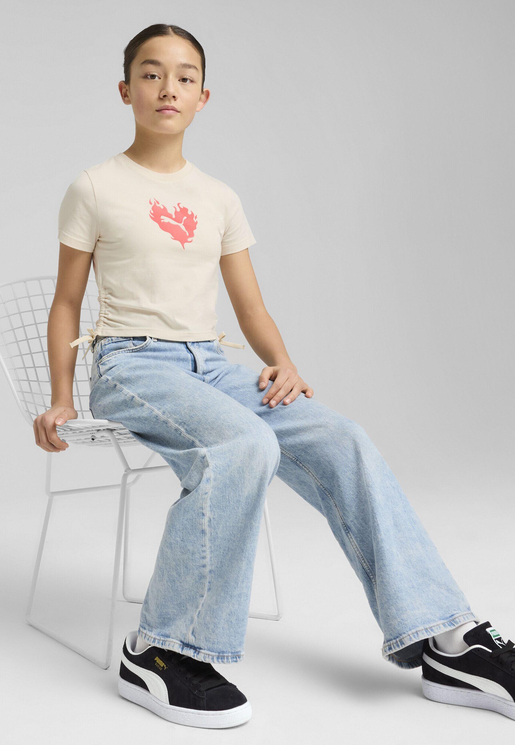 Puma Flaming Love Knotted Tee Camiseta G Criança 7/7