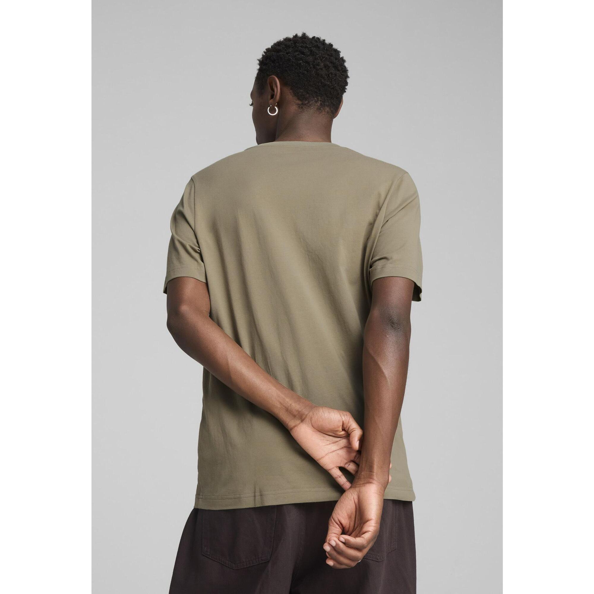 Męska koszulka Essentials z małym logo No. 1 PUMA Velvet Moss Brown