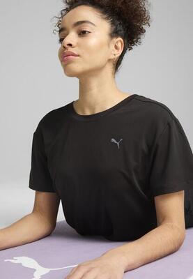 Move cloudspun t-shirt met losse pasvorm voor dames puma black