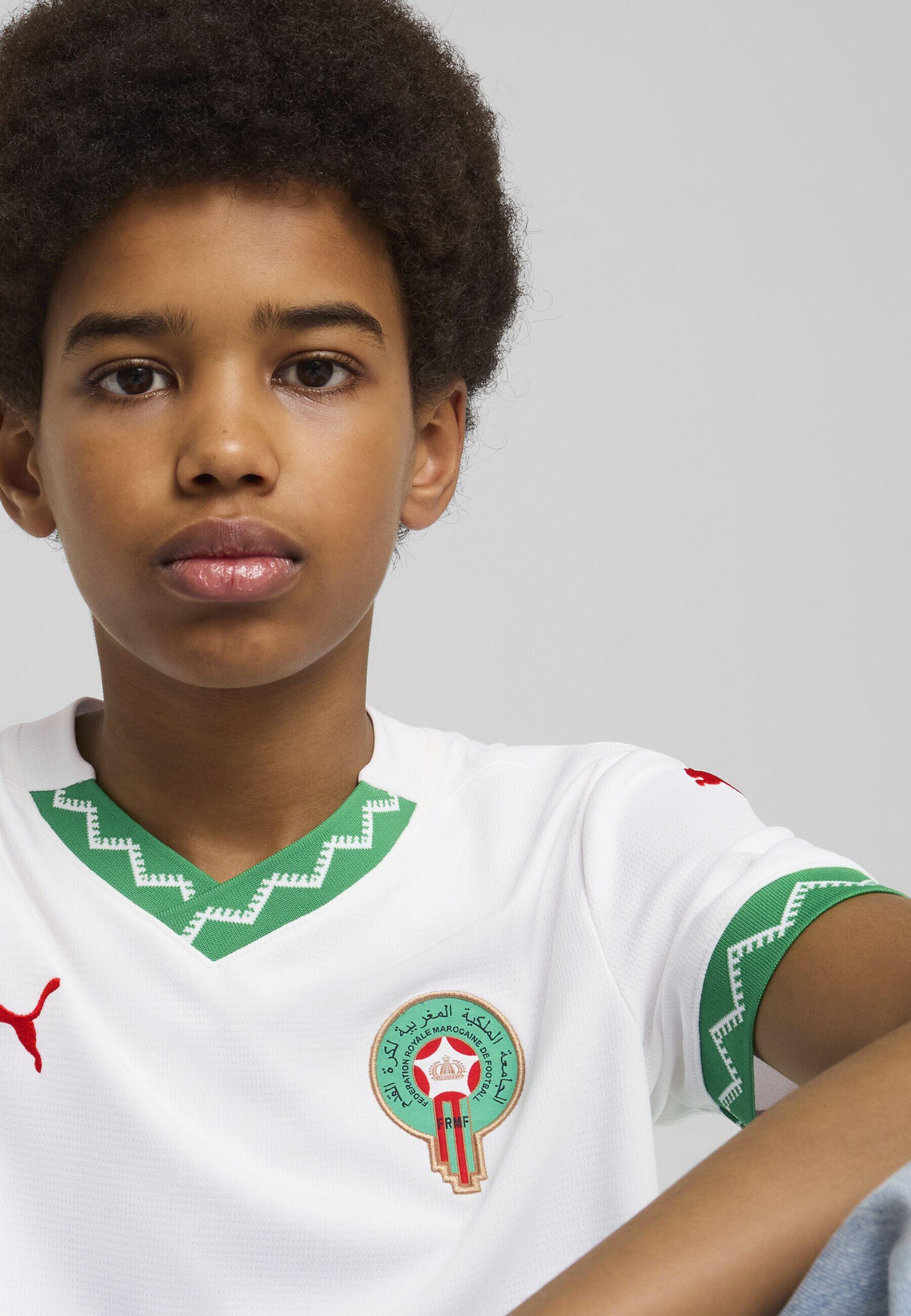 PUMA Maglia gara Away Marocco 2025 per ragazzi PUMA White Fast Green Red