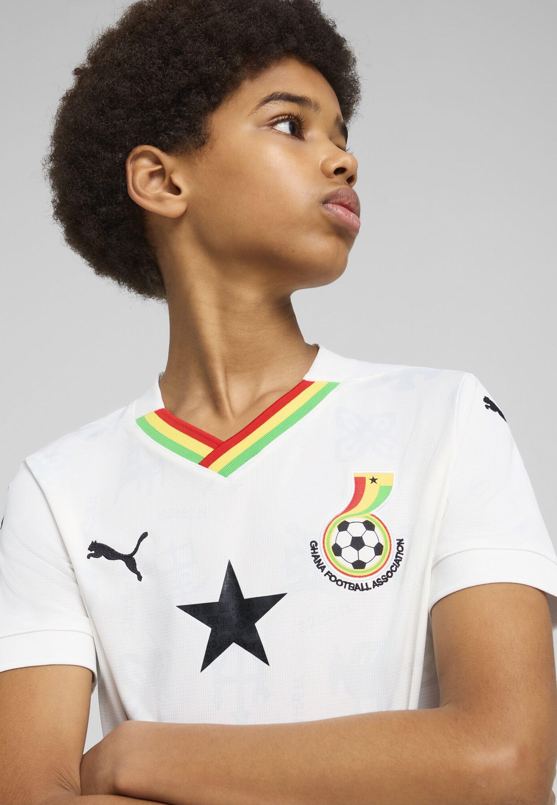 PUMA Maglia gara Home Ghana 2025 per ragazzi PUMA White Pelé Yellow