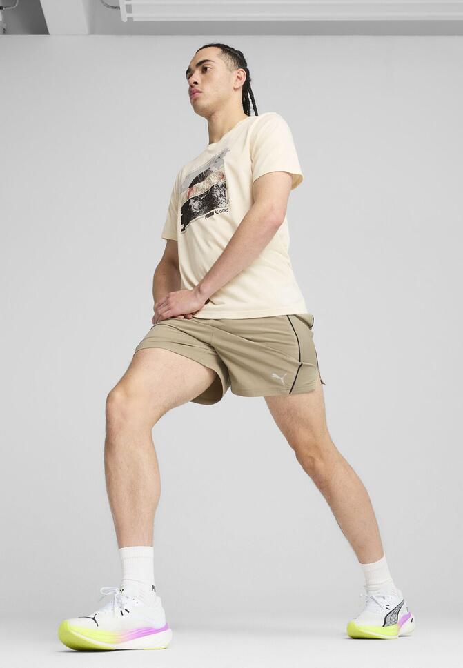 Męska koszulka do biegania GRAPHICS SEASONS PUMA Alpine Snow White