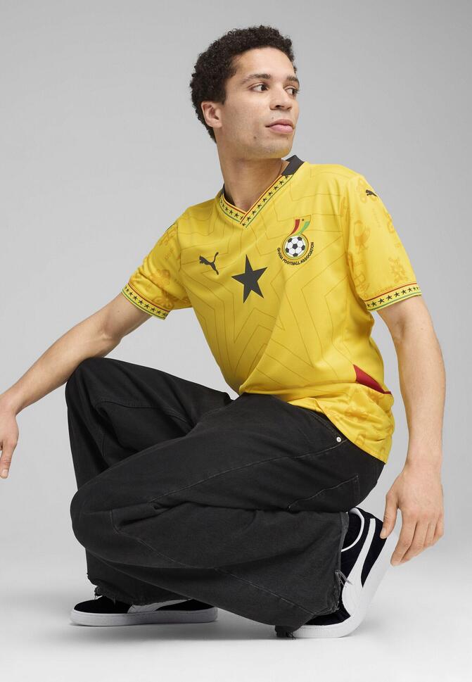 Męska koszulka wyjazdowa Ghana 2025 PUMA Pelé Yellow Black