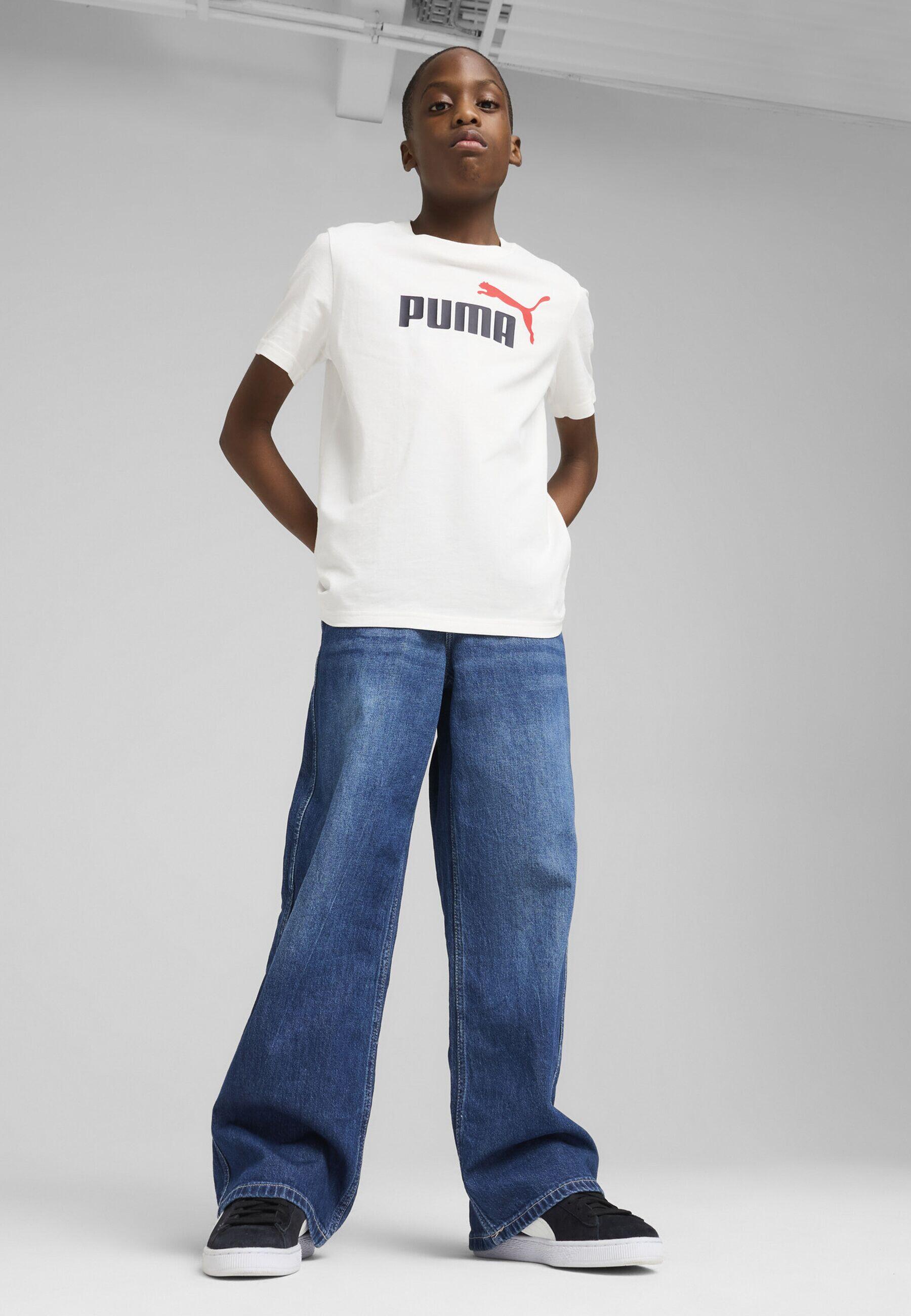 T-shirt con logo Essentials No. 1 colorato per ragazzi PUMA White 7/7