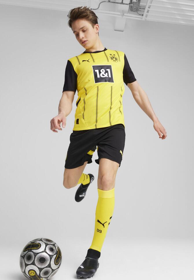 Męska koszulka domowa Borussia Dortmund 24/25 PUMA Faster Yellow Black