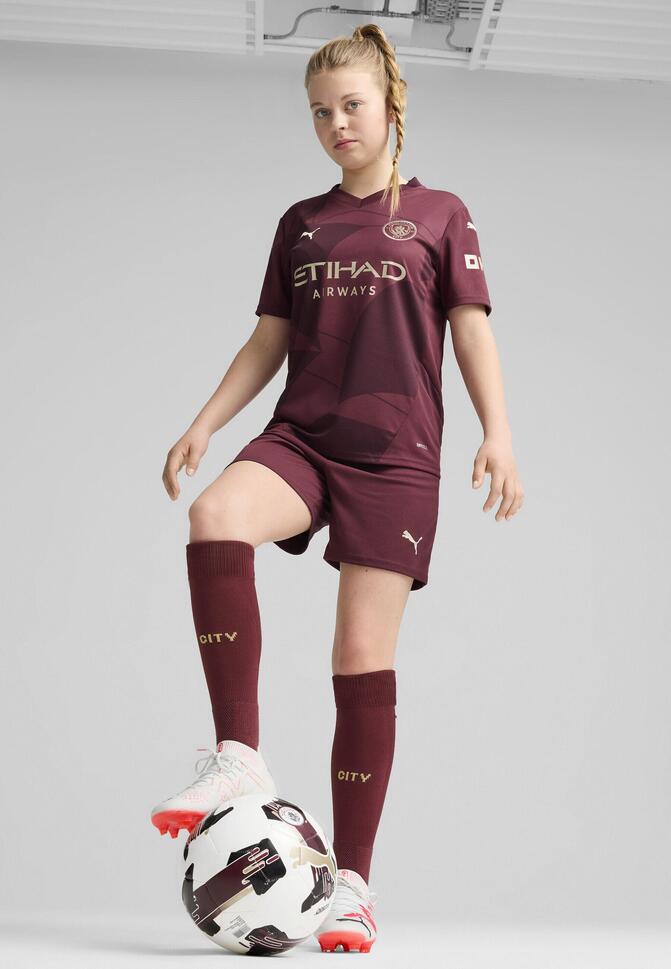 Młodzieżowa koszulka Manchester City 24/25 PUMA Dark Jasper Red