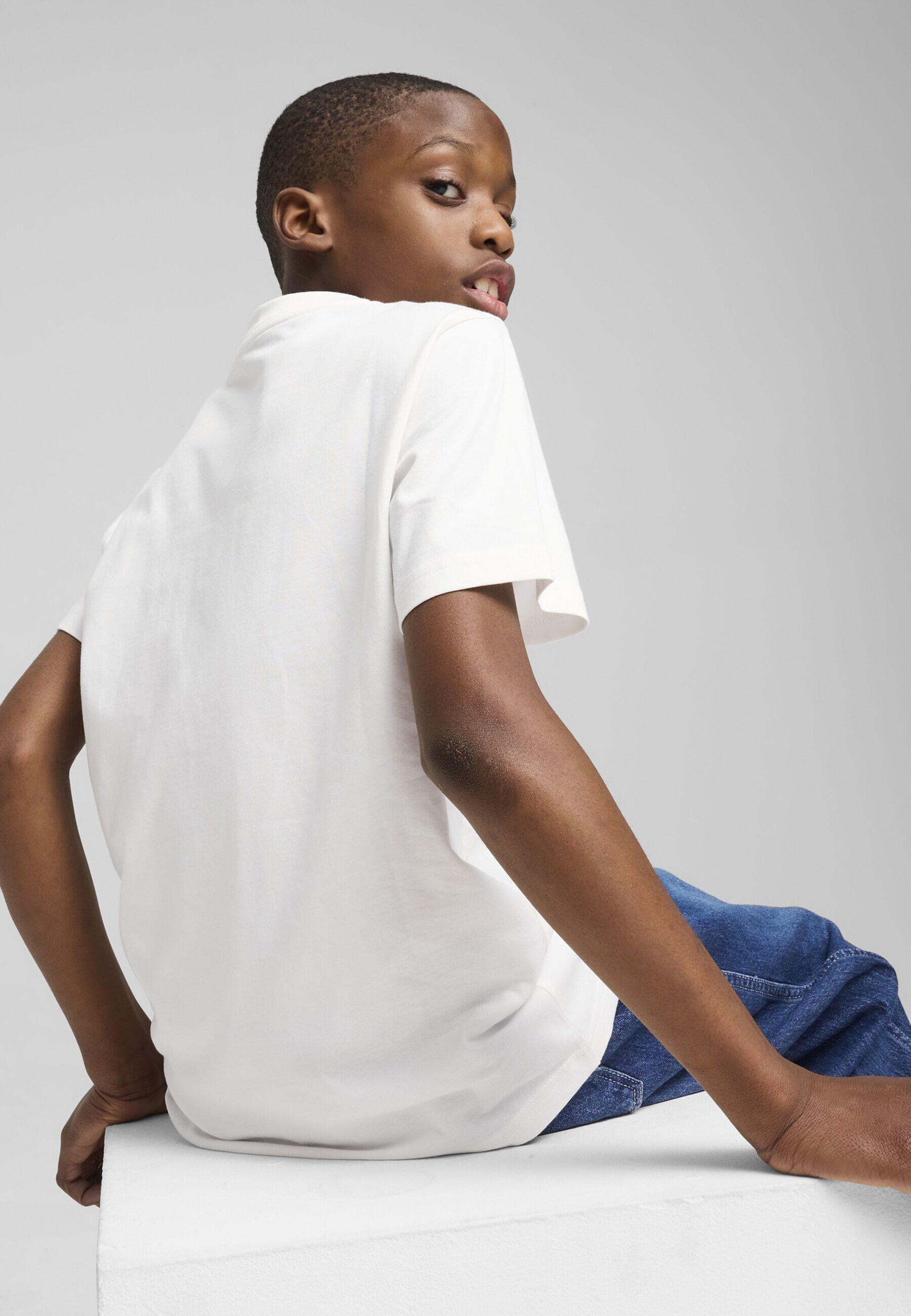 T-shirt con logo Essentials No. 1 colorato per ragazzi PUMA White 6/7