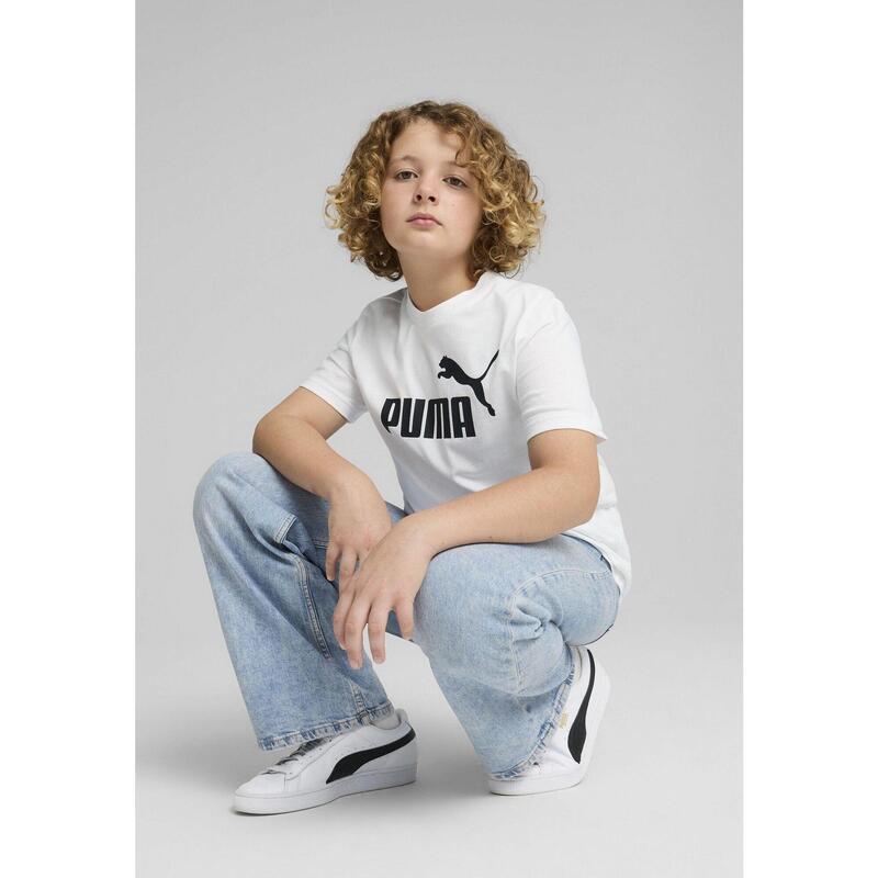 Tricou copii logo mare, mânecă scurtă, albastru PUMA