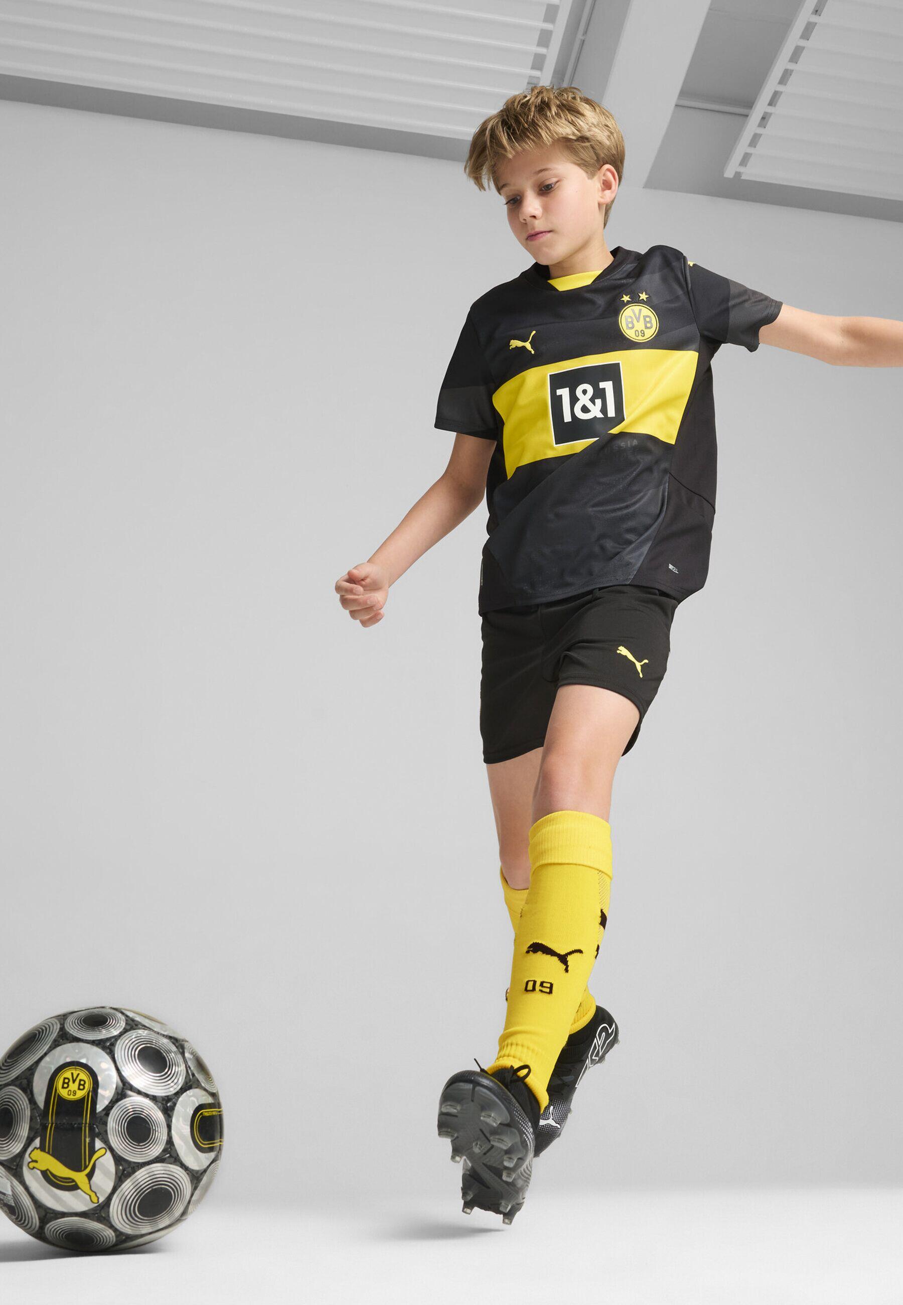 Camiseta Borussia Dortmund 2.ª equipación 24/25 Niño PUMA Black Faster Yellow 2/7