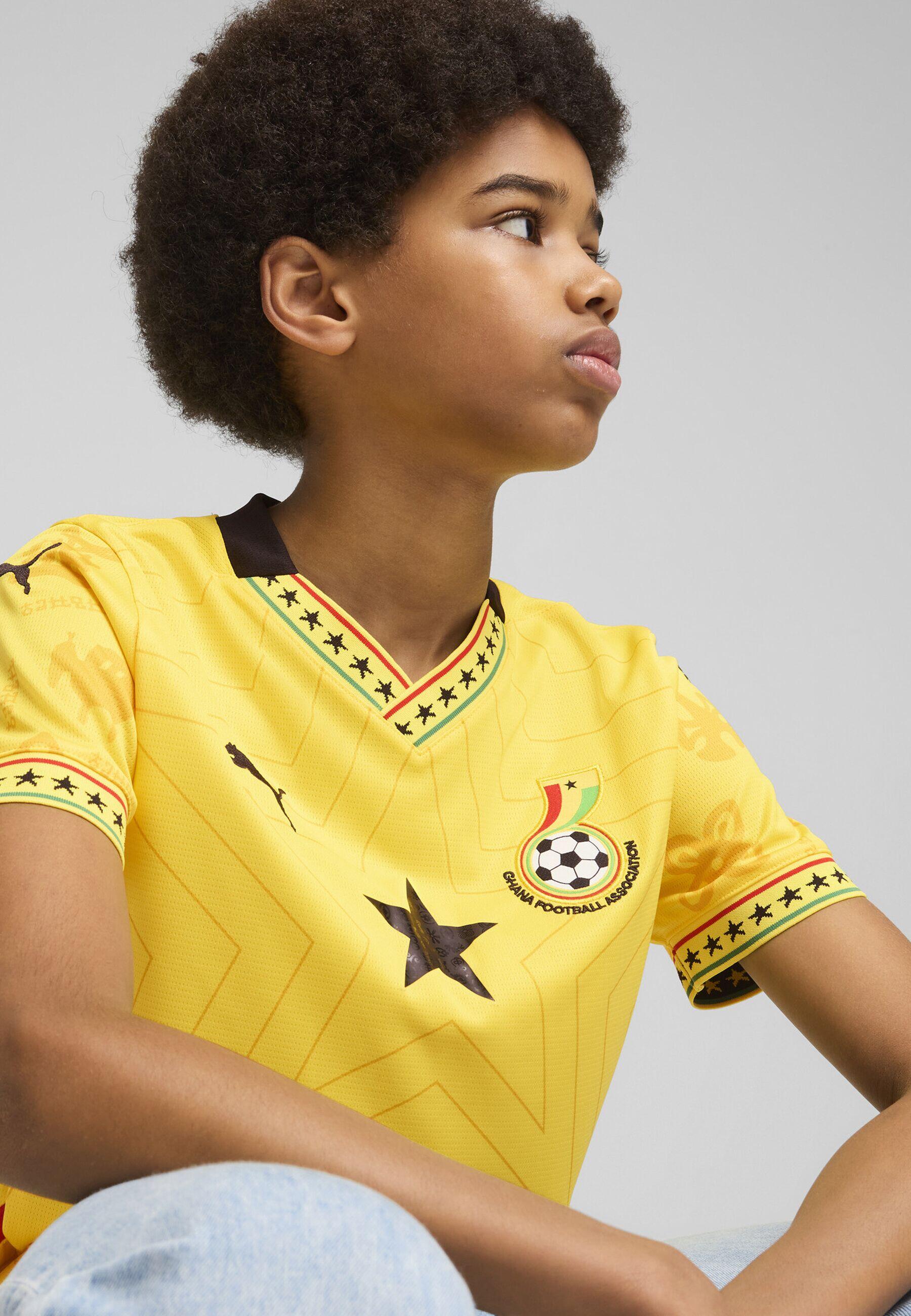 PUMA Maglia gara Away Ghana 2025 per ragazzi PUMA Pelé Yellow Black