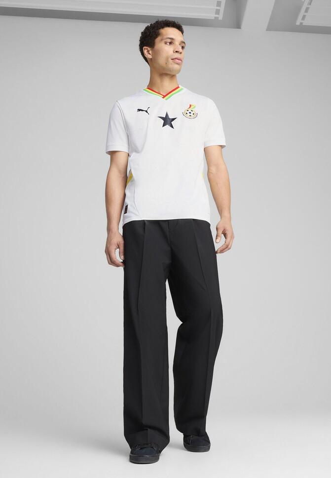 Męska koszulka domowa Ghana 2025 PUMA White Pelé Yellow