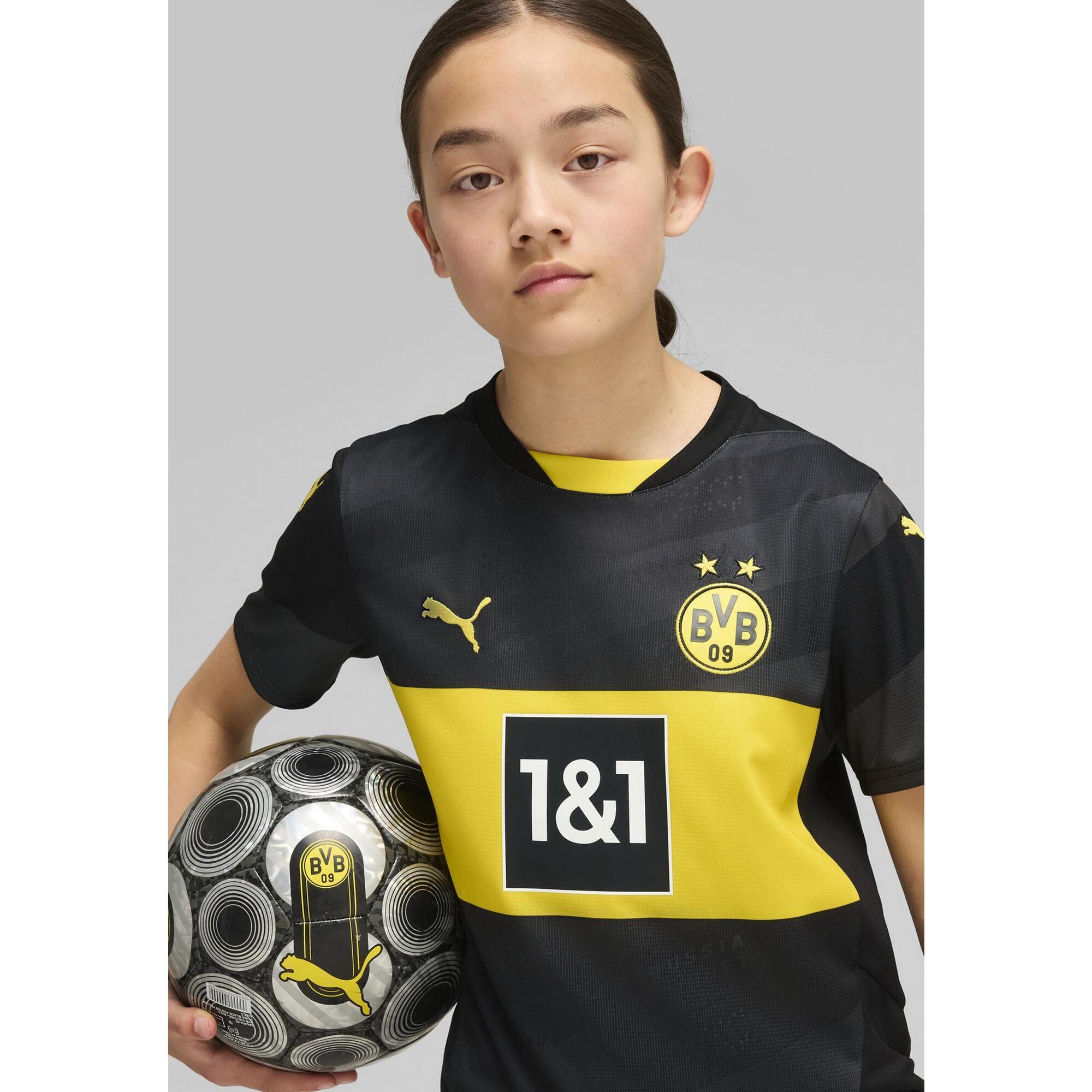 Puma - Maillot Away 24/25 Borussia Dortmund Enfant Et Adolescent Puma - T-shirt Manches Courtes - Jaune|noir - 13-14 Ans - Decathlon