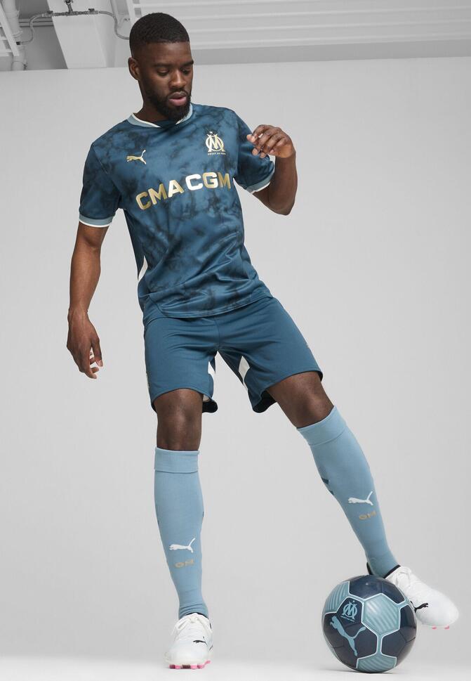 Męska koszulka wyjazdowa Olympique Marsylia 24/25 PUMA Ocean Tropic Bold Blue