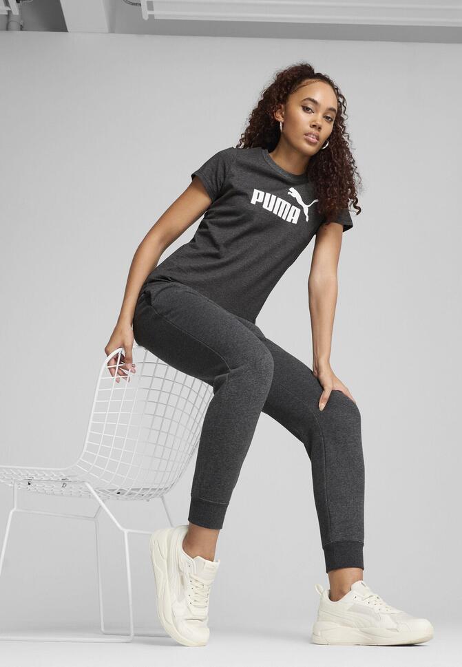 Damska koszulka ESS No. 1 Logo PUMA Dark Gray Heather