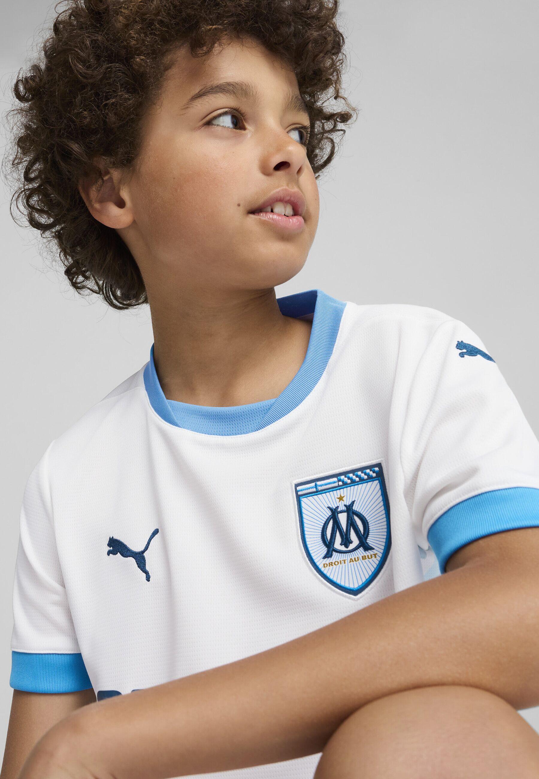 PUMA Olympique de Marseille 24/25 thuisshirt voor jongeren PUMA White Bleu Azur Blue
