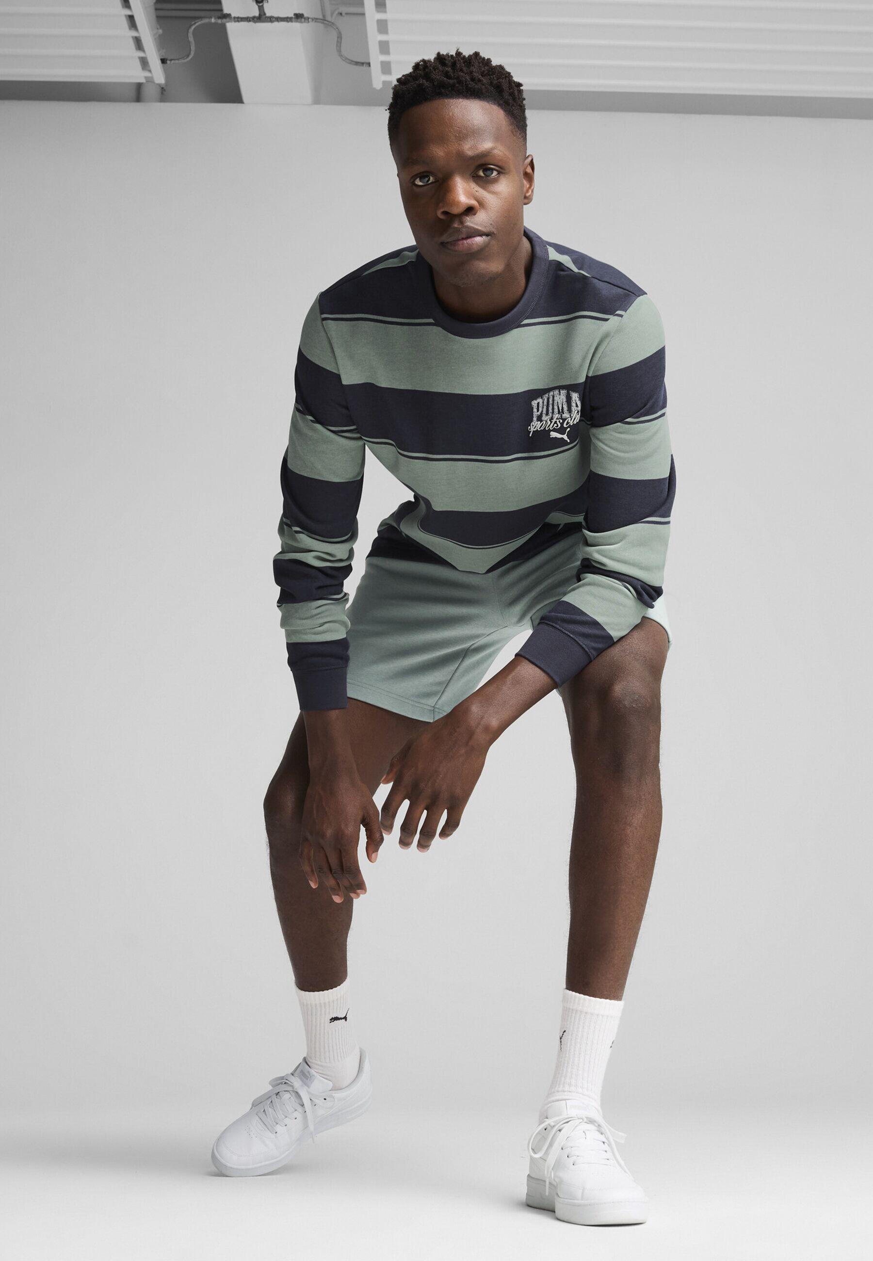 PUMA Class gestreepte crewtop voor heren PUMA Green Moon 2/7