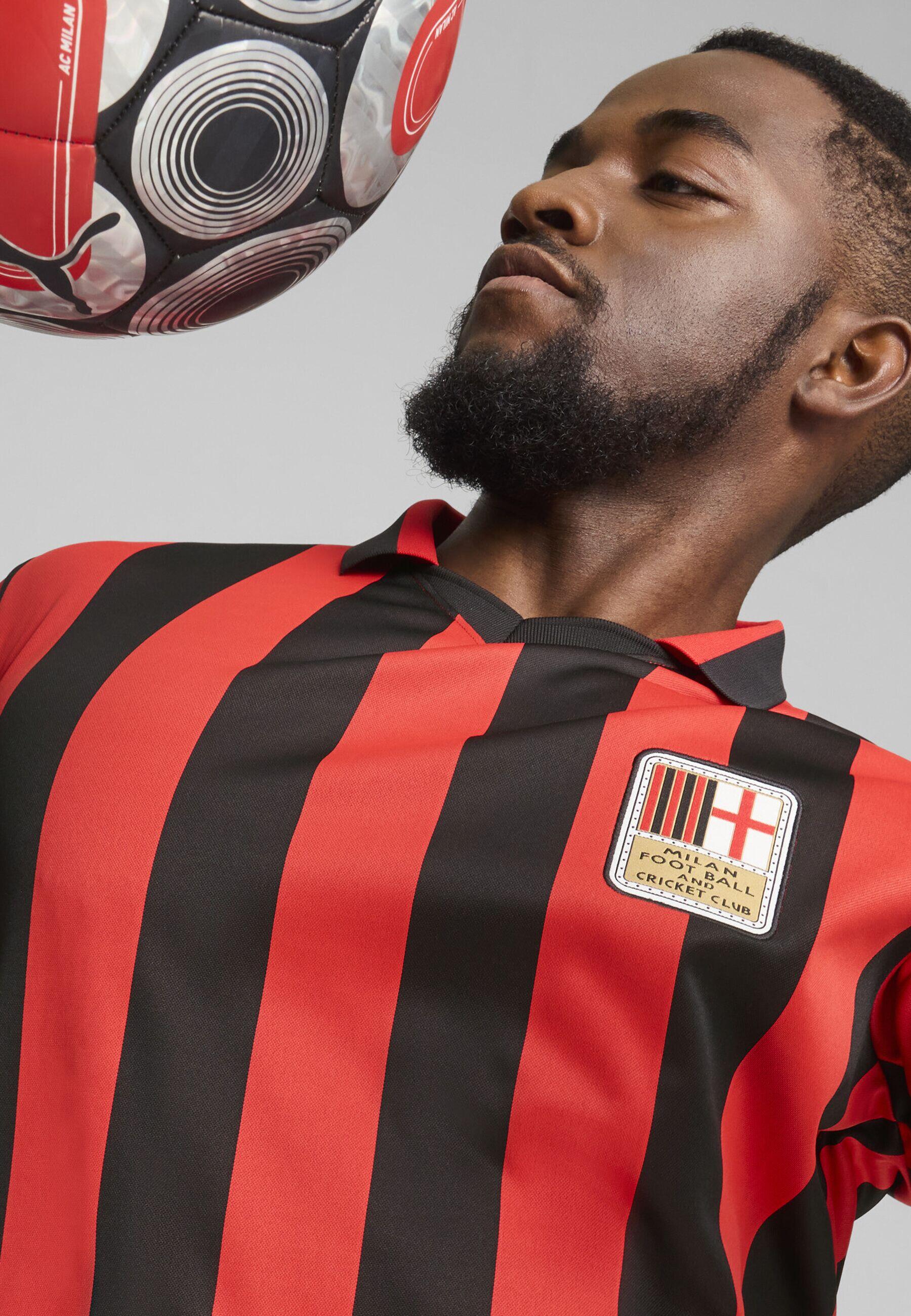 Camisola do 125o aniversário do ac milan para homem puma black for all time red