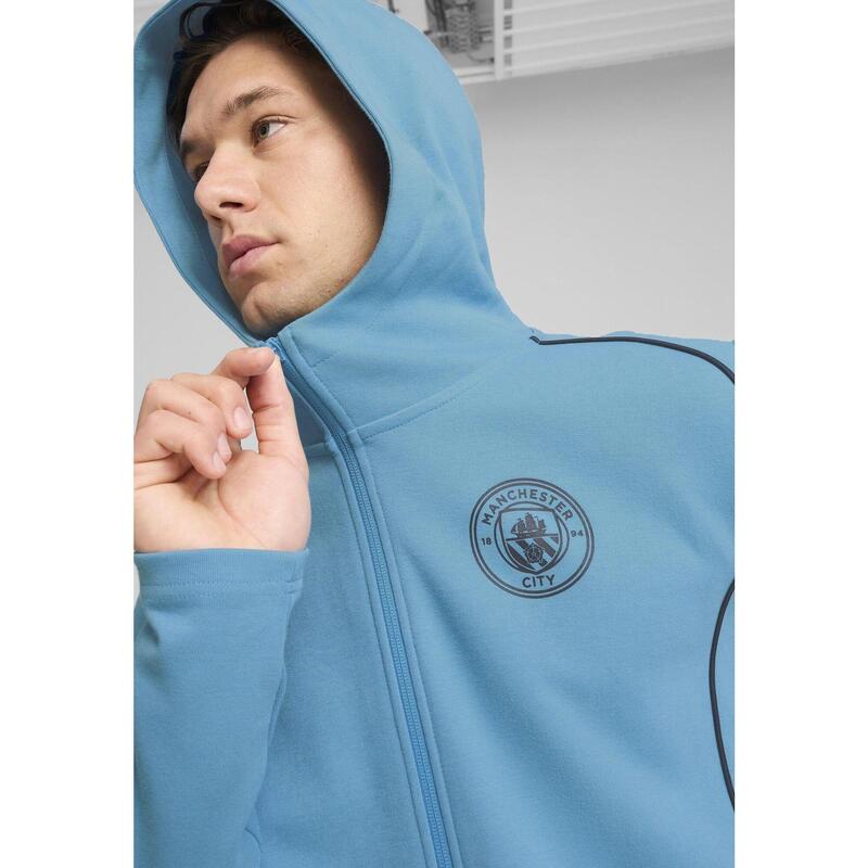Pánská bunda s kapucí Manchester City PUMA Magic Blue New Navy