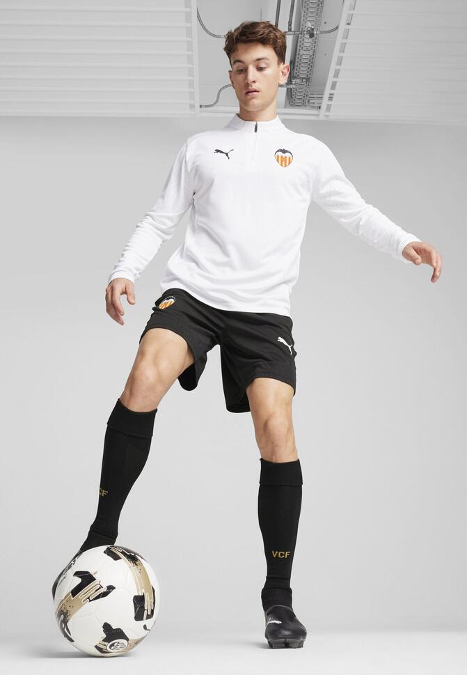 Męska bluza treningowa z zamkiem 1/4 Valencia CF PUMA White