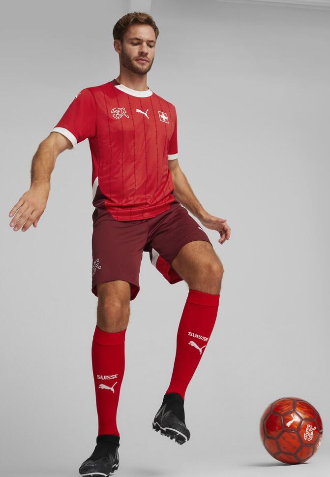 Męska, domowa koszulka reprezentacji Szwajcarii w piłce nożnej 2024 PUMA