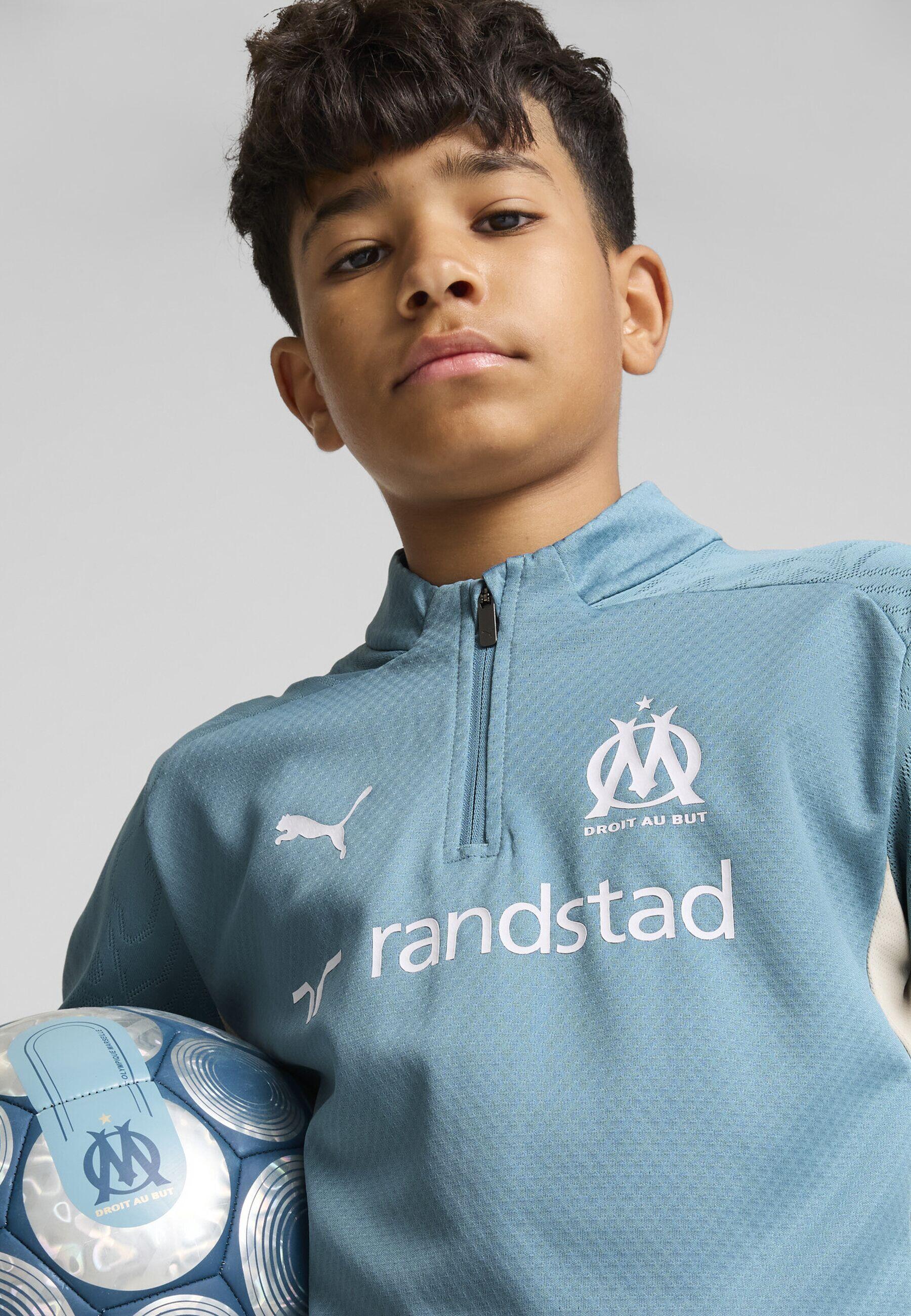 T-shirt Officiel Olympique De Marseille Pour Enfant Garçon - 100% Coton, Collection Supporter