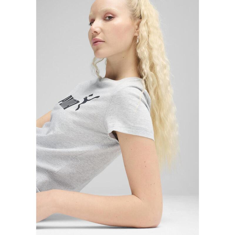 Damska koszulka ESS No. 1 Logo PUMA Light Gray Heather