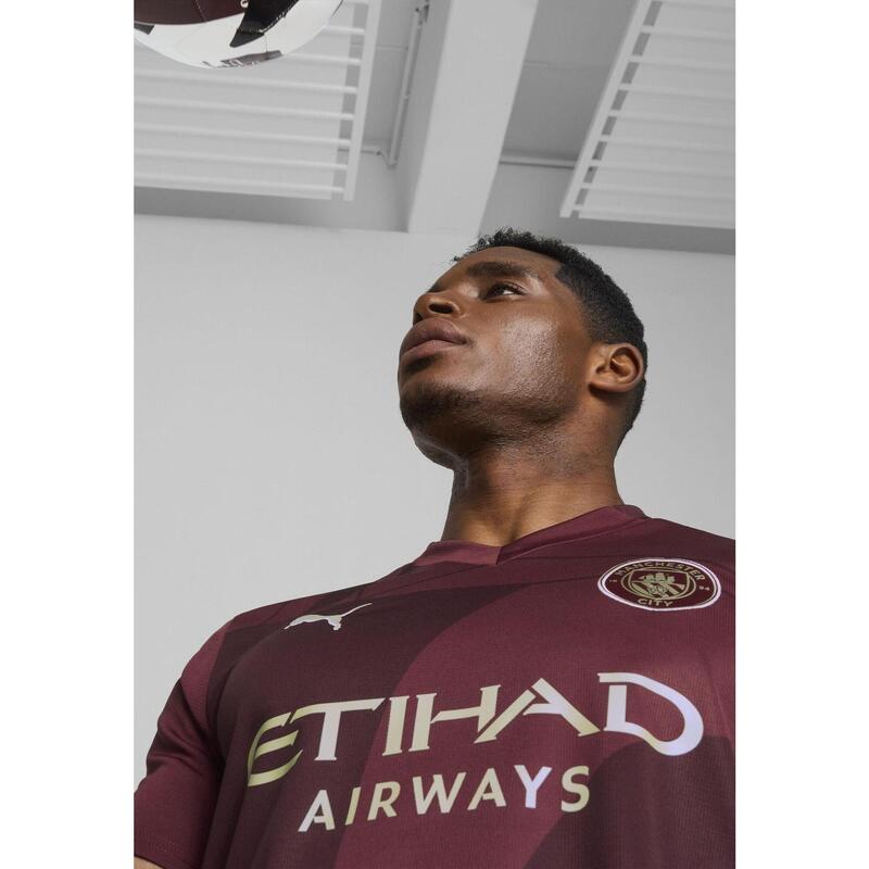Pánský fotbalový dres Manchester City 24/25 PUMA Dark Jasper Red