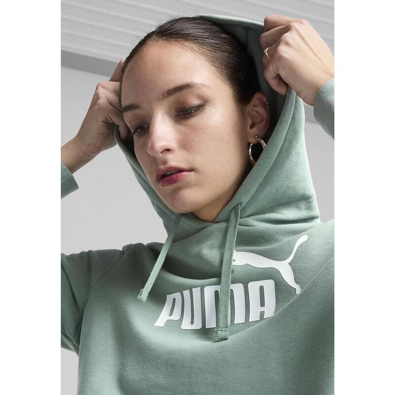 Damska bluza z kapturem z logo No.1 ESS PUMA Green Moon