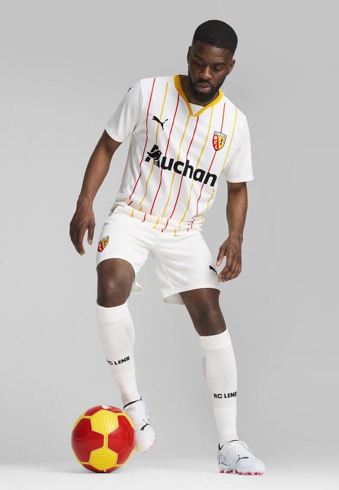 Męska koszulka RC Lens 24/25 PUMA White Pelé Yellow