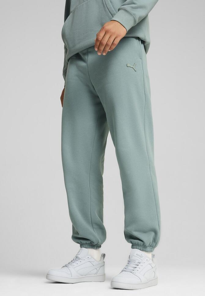 Spodnie dresowe unisex Essentials Elevated PUMA Green Moon
