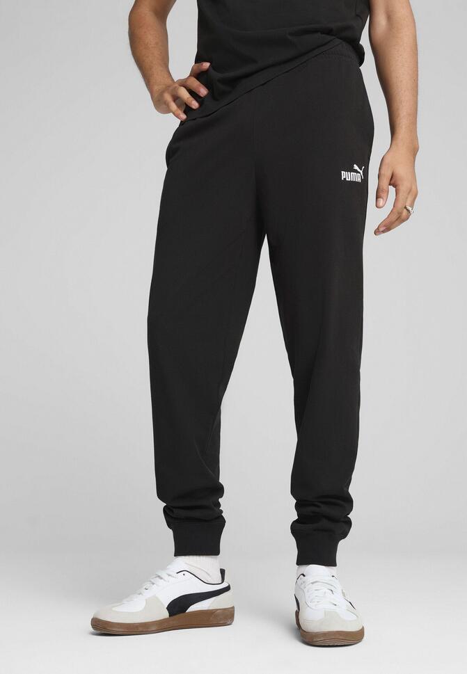 Męskie spodnie Essentials z logo No. 1 z dżerseju PUMA Black