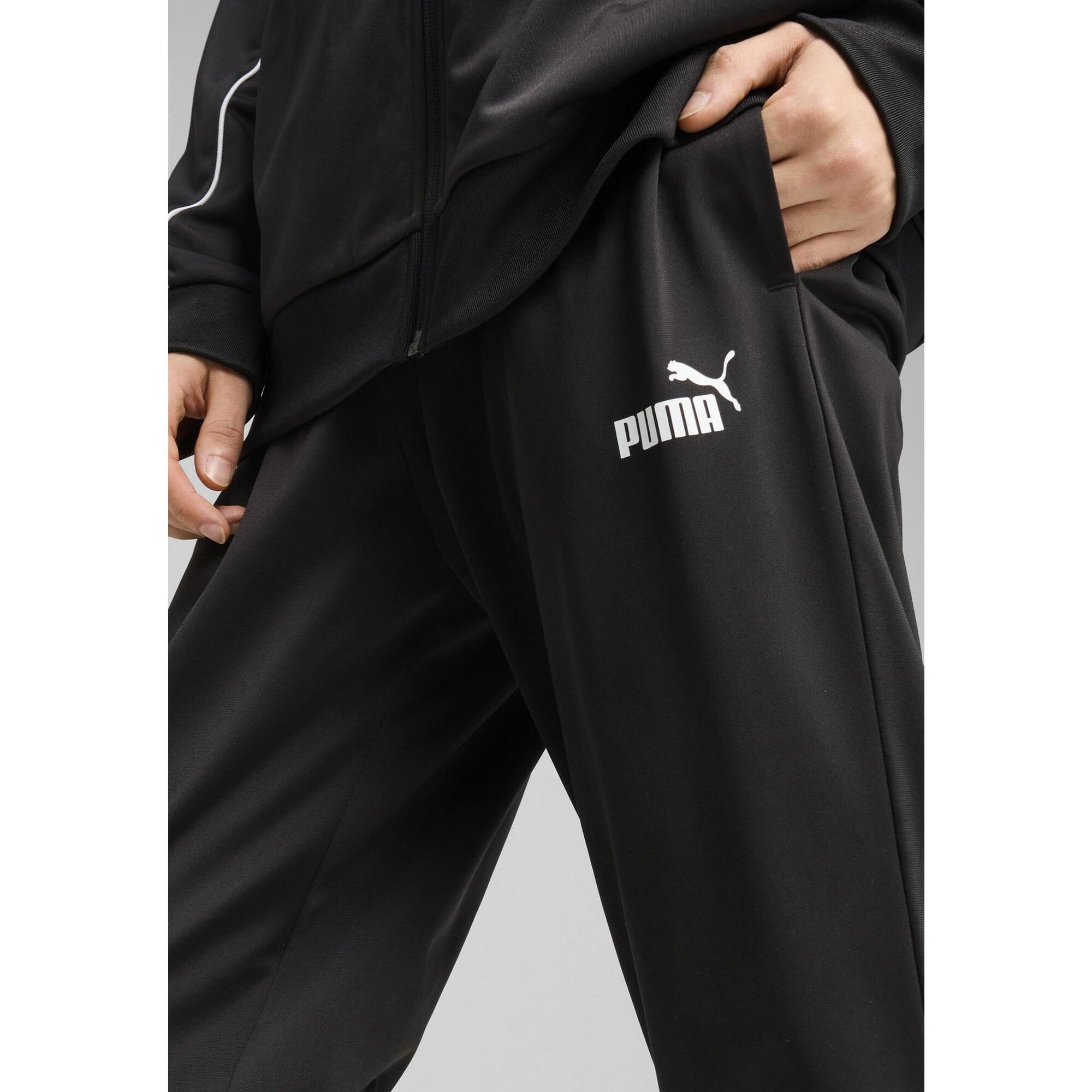 Męski dres z poliestru z wypustką PUMA Black