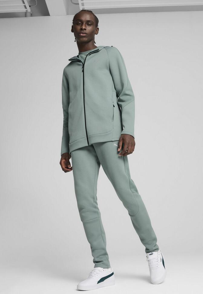 Męska rozpinana bluza z kapturem EVOSTRIPE PUMA Green Moon