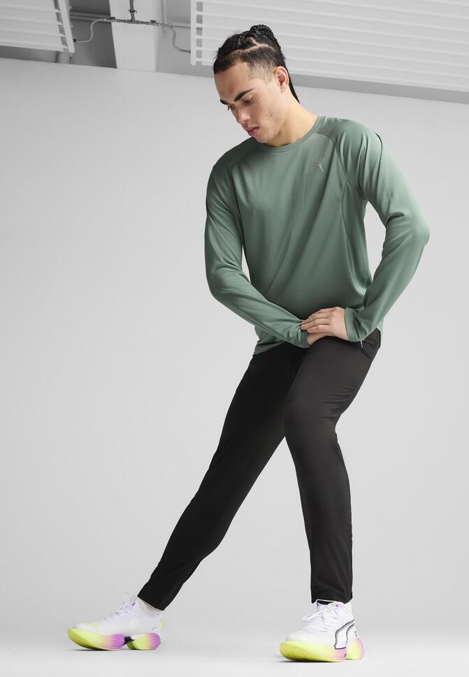 Męska koszulka z długim rękawem do biegania VELOCITY PUMA Green Moon