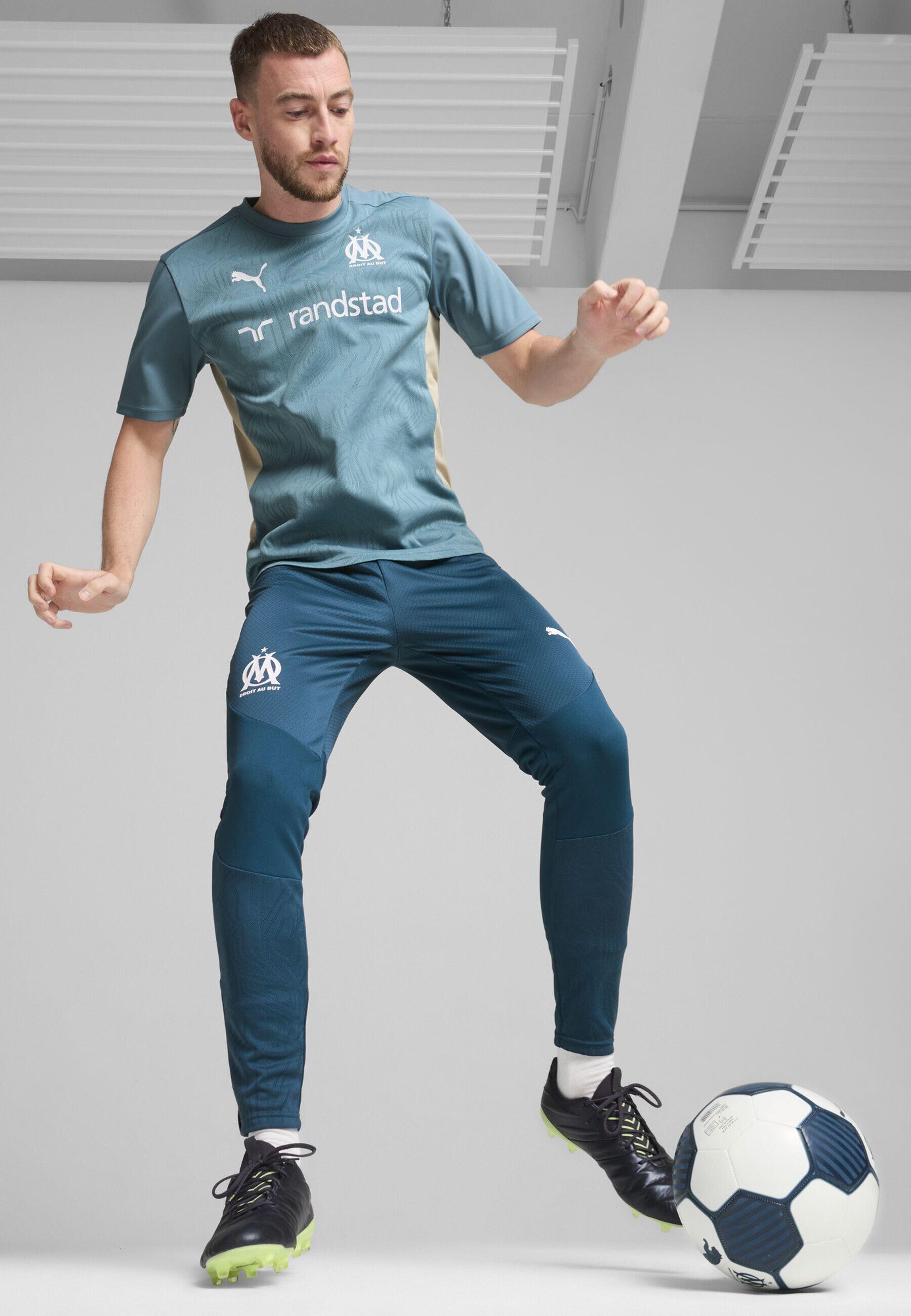 Maglia da allenamento Olympique de Marseille da uomo PUMA Bold Blue Putty Beige 2/7