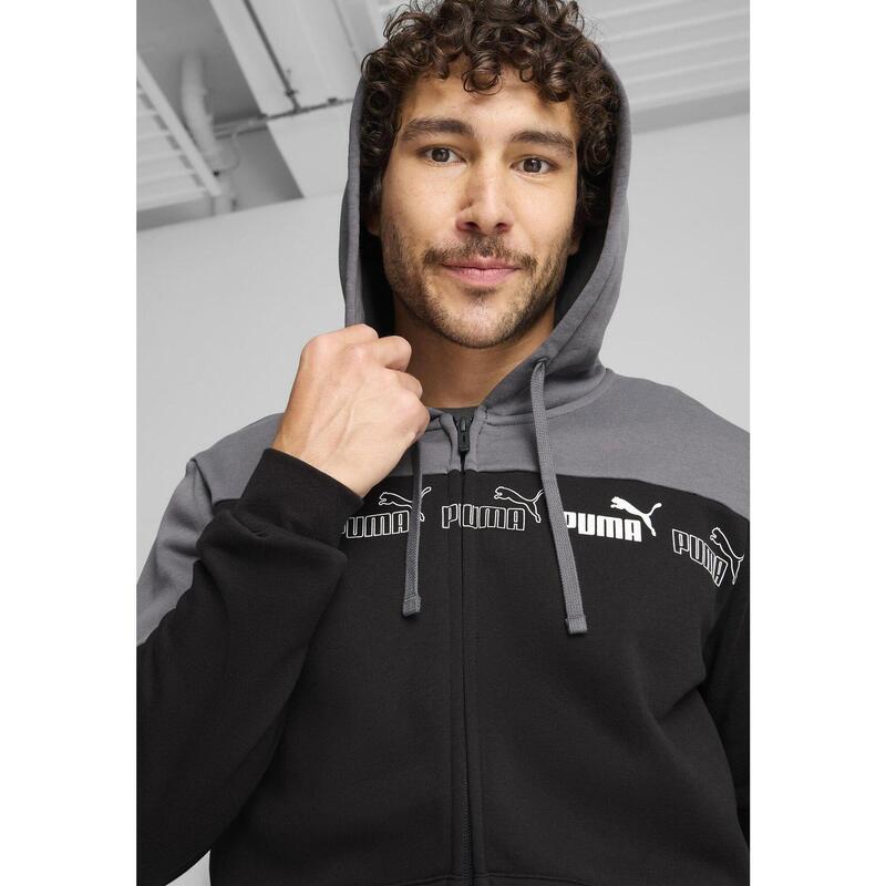 Męska rozpinana bluza z kapturem Around the Block PUMA Cool Dark Gray