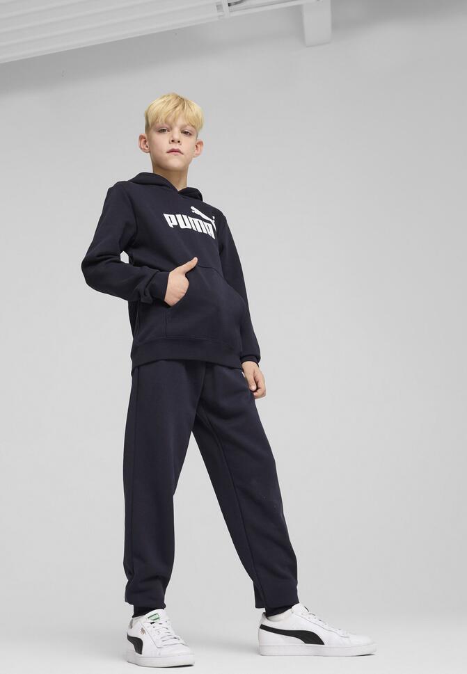 Młodzieżowe spodnie dresowe ESS z logo No. 1 PUMA New Navy Blue