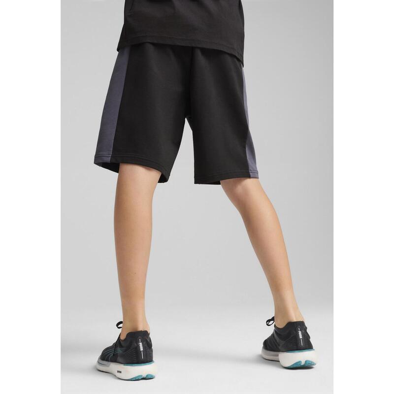 Młodzieżowe szorty dresowe Active Sports z grafiką PUMA Black