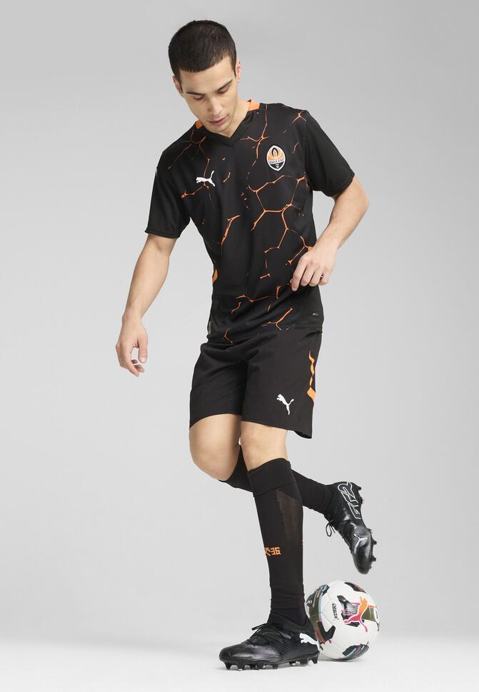 Męska koszulka wyjazdowa FC Shakhtar Donetsk 24/25 PUMA Black Rickie Orange