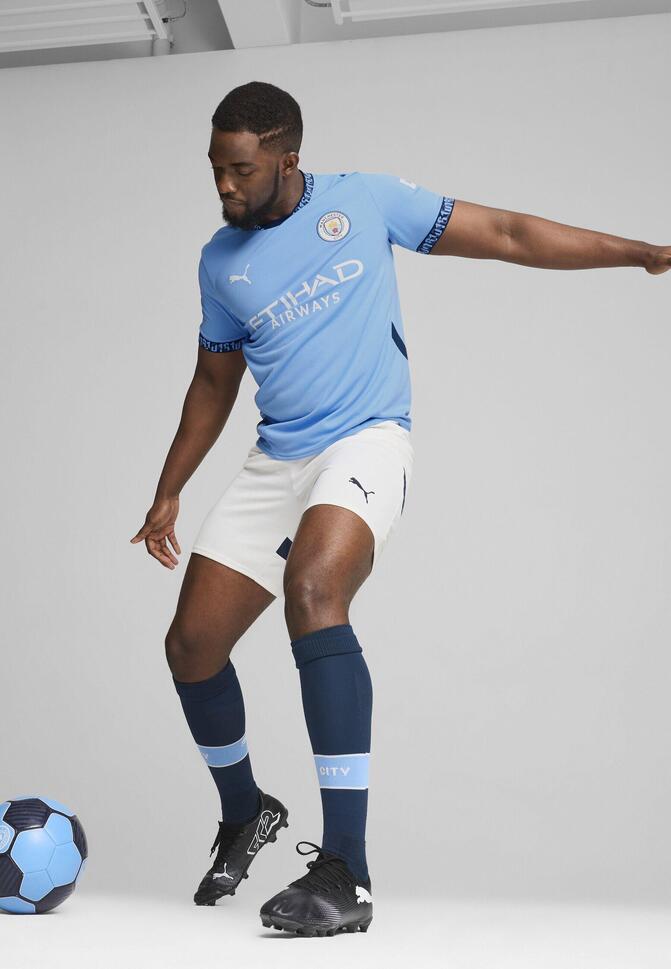 Męska koszulka domowa Manchester City 24/25 PUMA Team Light Blue Marine