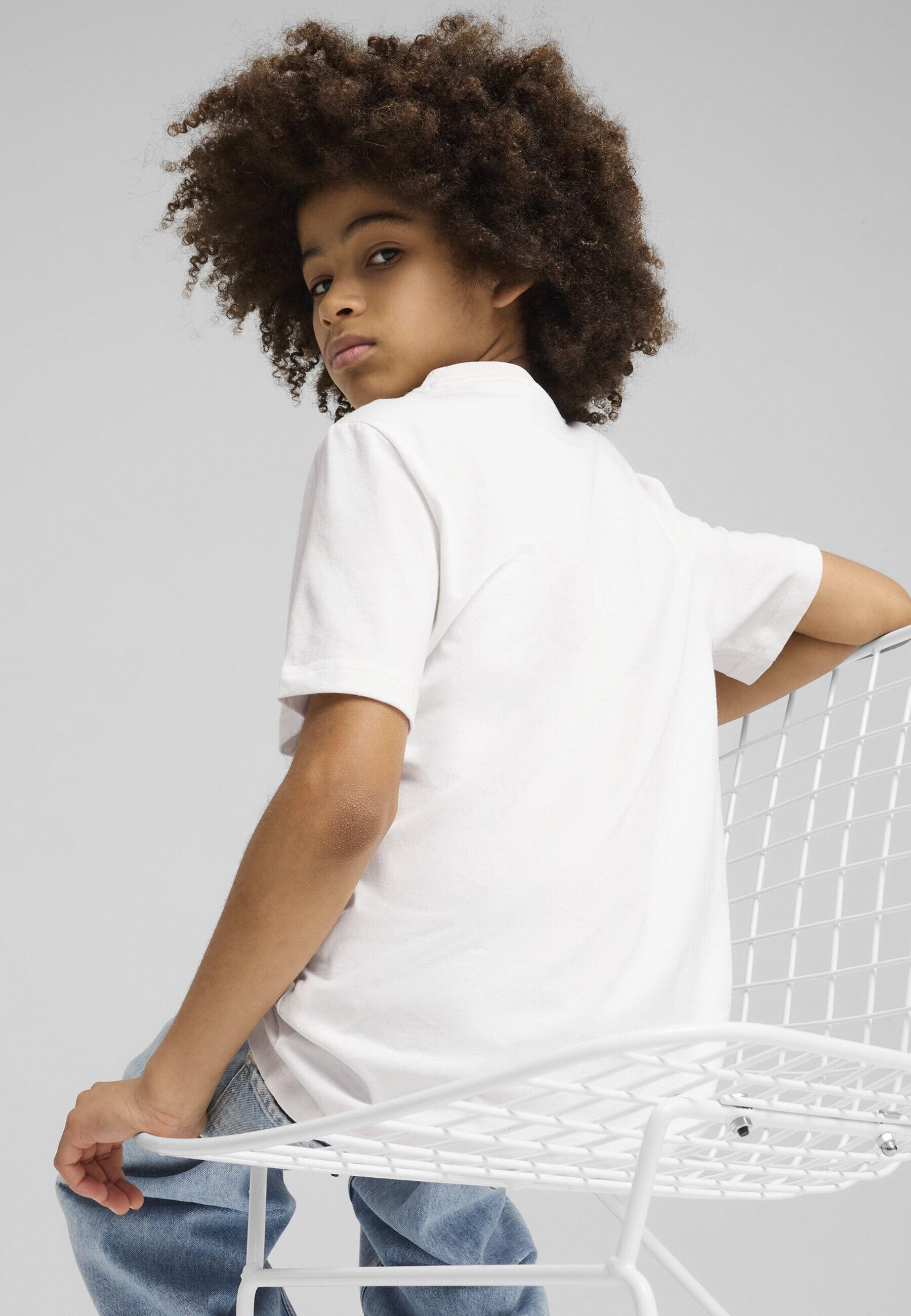 Młodzieżowa koszulka Essentials Camo PUMA White 7/7