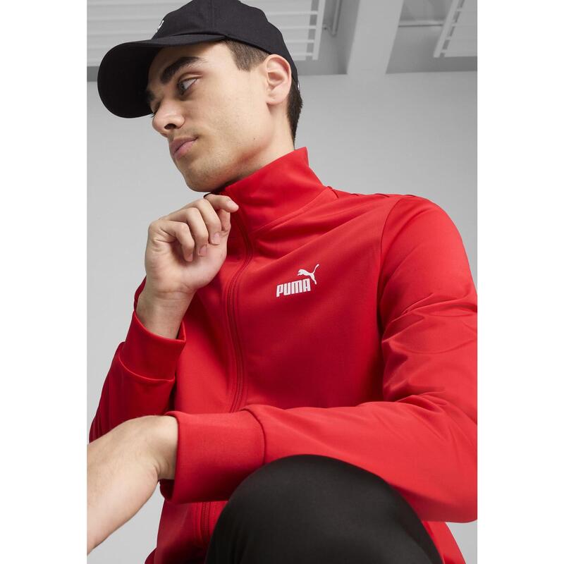 Męskie dres Essentials z poliestru PUMA For All Time Red