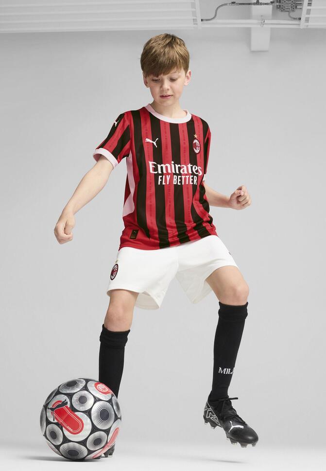 Młodzieżowe szorty AC Milan 24/25 PUMA White For All Time Red