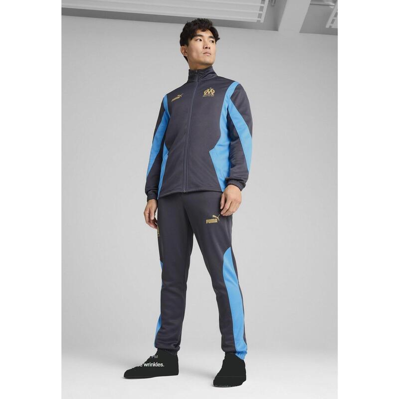 Olympique de Marseille ftblNRGY+ Pants Men PUMA Galactic Gray Team Gold Beige