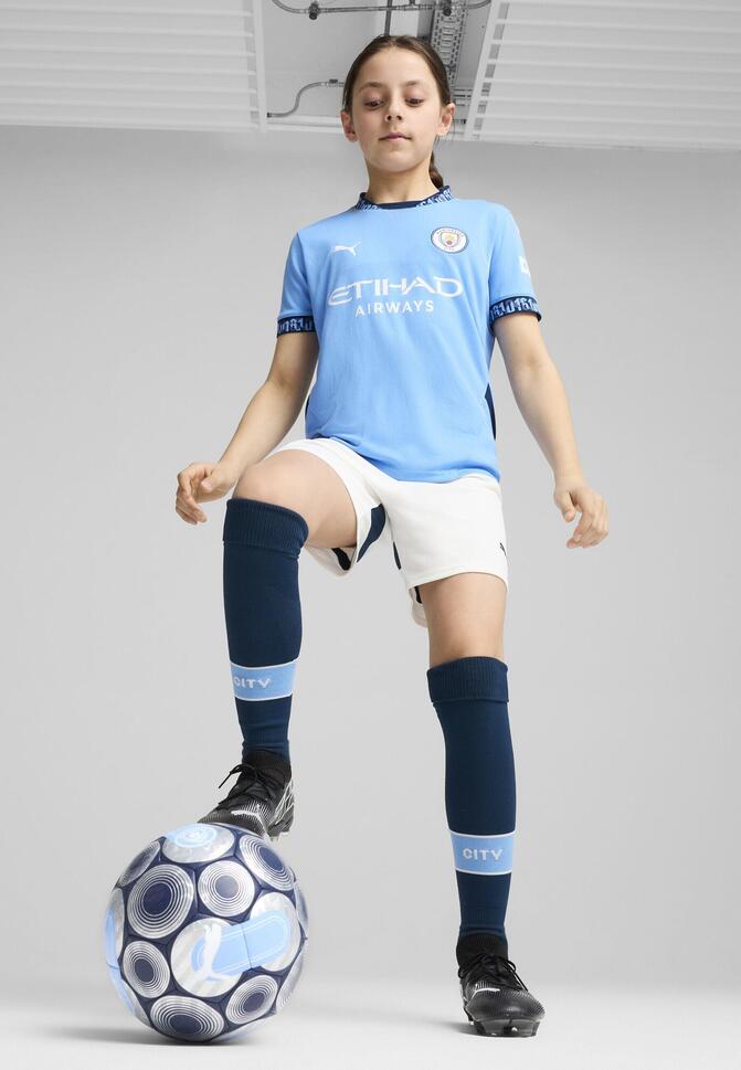 Młodzieżowa koszulka domowa Manchester City 24/25 PUMA Team Light Blue Marine