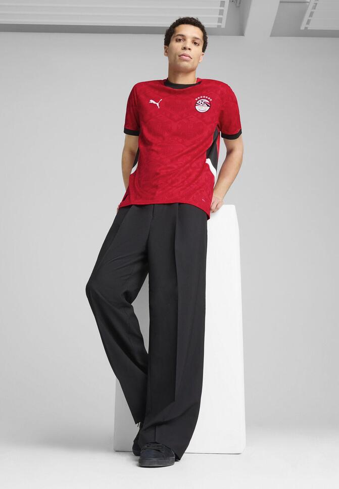 Męska koszulka domowa Egipt 2025 PUMA Red Black